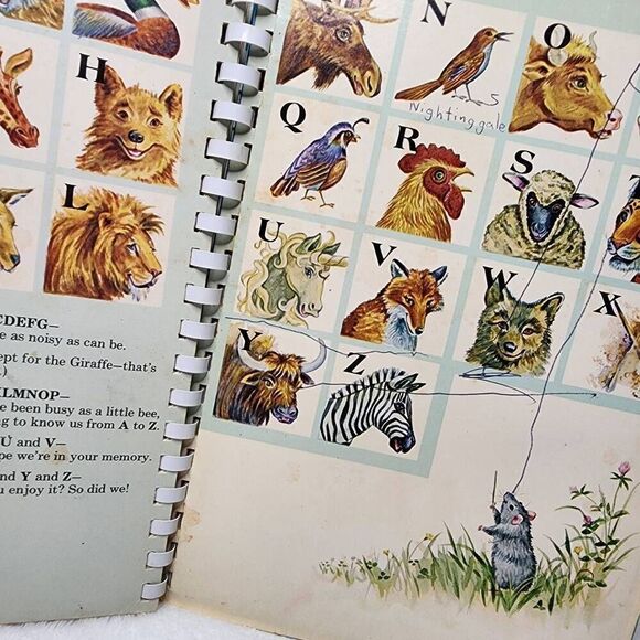 Vintage Children's Toys, 70s Fisher Price "Animal Sounds" Talk To Me Record Book - Picture 5 of 9